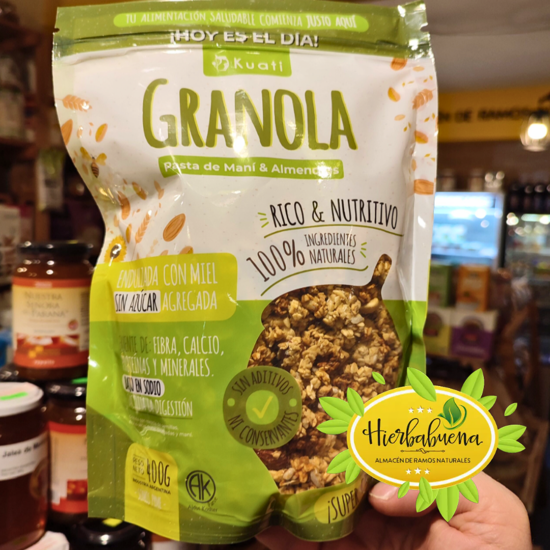 GRANOLA PASTA DE MANI 400 GR. KUATI