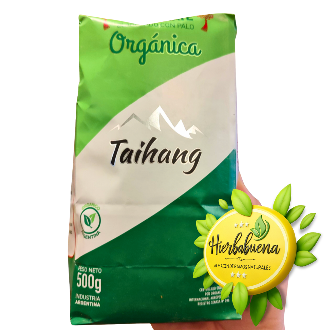 YERBA MATE ORGANICA C//PALO 500 GR. TAIHANG