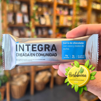 BARRA DE CHOC. C//COCO Y D. DE LECHE PROTEICA 41 GR. INTEGRA