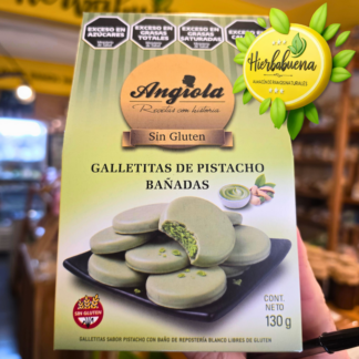 GALLETITAS DE PISTACHO BAÑADAS 130 GR. ANGIOLA