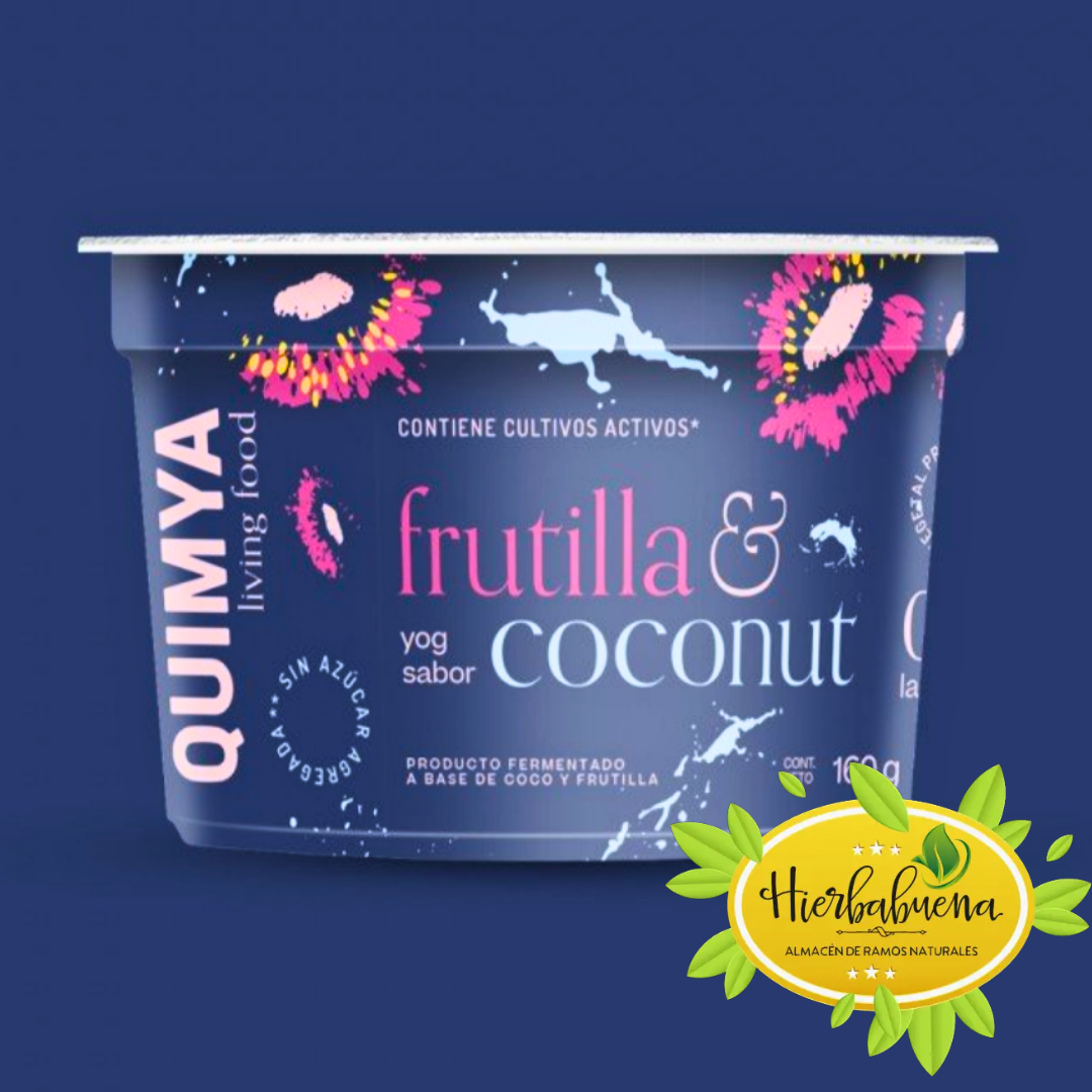 YOGURT DE COCO S//FRUTILLA S//AZUCAR 170 GR. QUIMYA