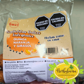 GALLET. DULCES INTEG. QUINOA, NARANJA Y GIRASOL 200 GR. RIKA´S