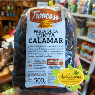 PASTA PENNE RIGATE TINTA DE CAL 500 GR. TRONCOSO