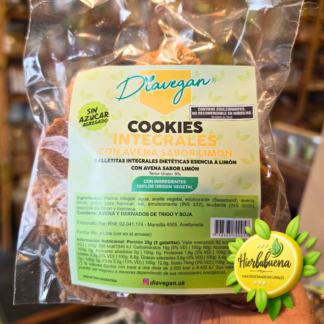 COOKIES INT. AVENA Y LIMON S//AZUCAR 150 GR. DIAVEGAN