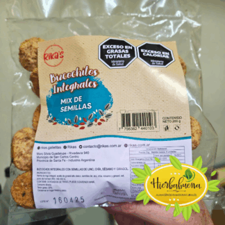BIZCOCHITOS INTEGRALES MIX DE SEMILLAS 200GR. RIKA´S