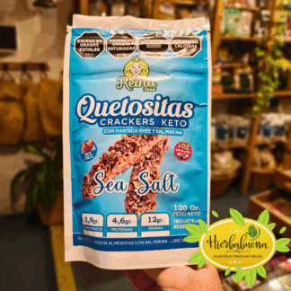 QUETOSITAS CRACKERS KETO CON SAL MARINA 120 GR. REINA FOOD
