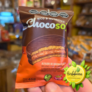 ALFAJOR DE HARINA DE SOJA CHOCOLATE S//TACC 45 GR. CHOCOSOJA