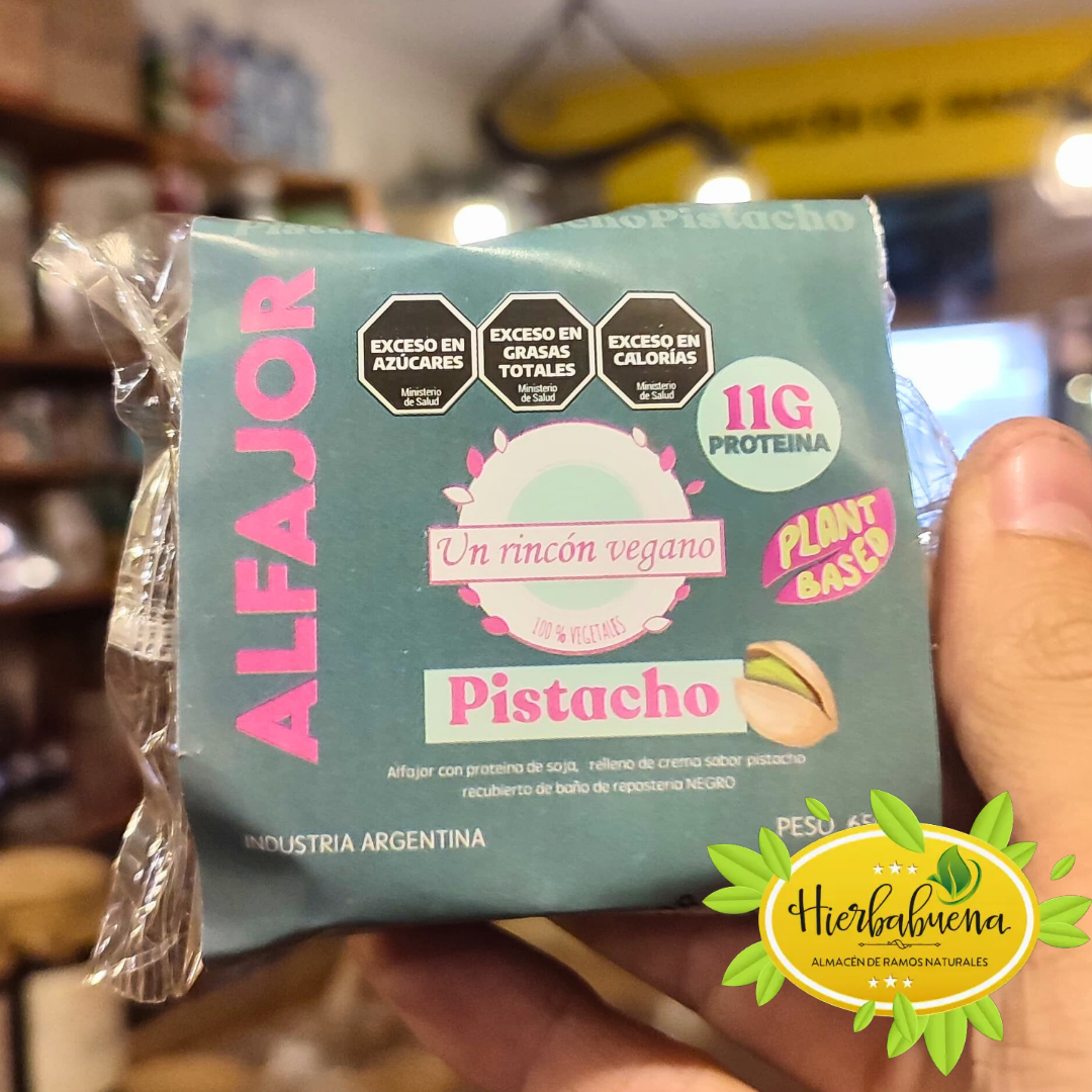 ALFAJOR DE PISTACHO 65 B//NEGRO UN RINCON VEGANO