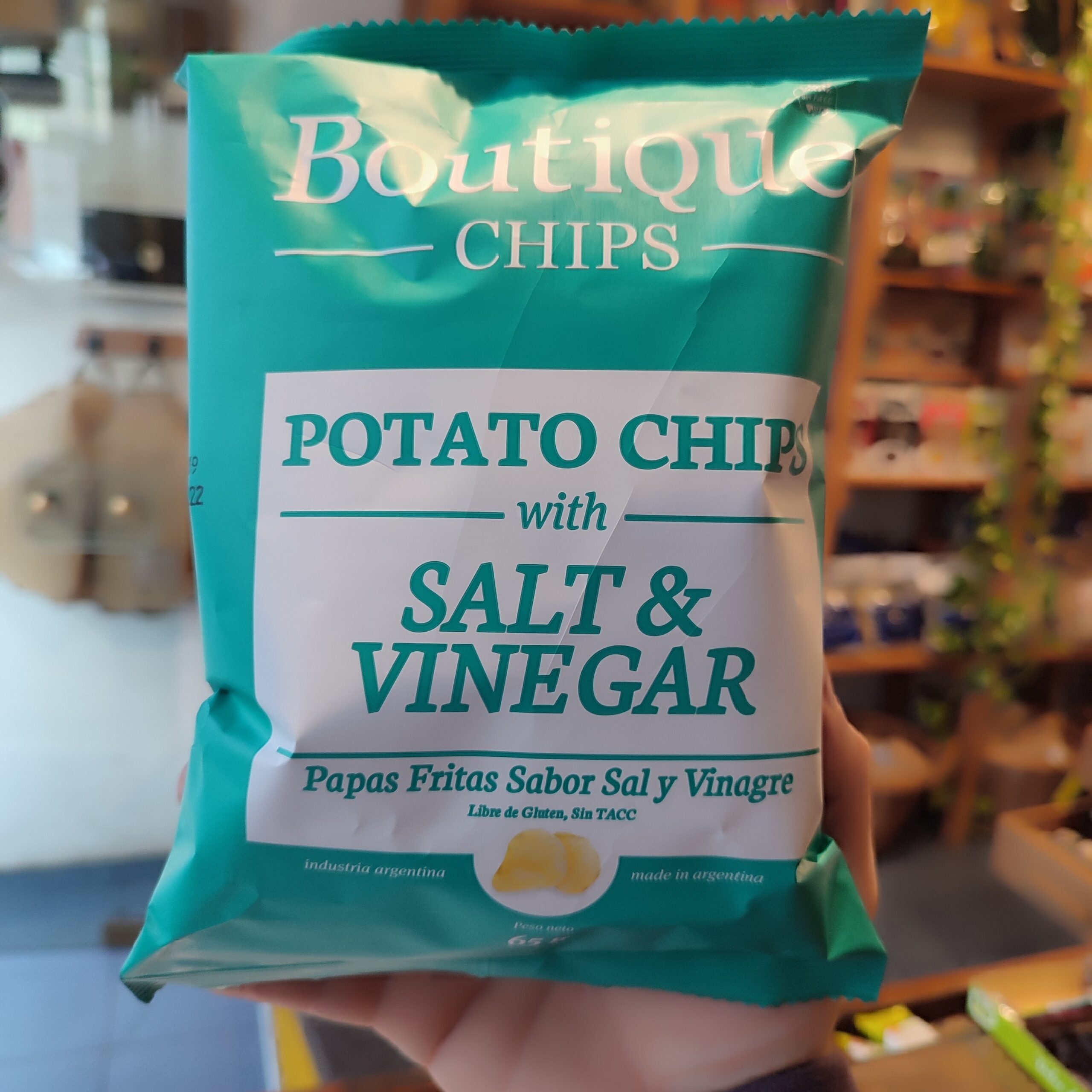 PAPAS FRITAS SABOR SAL Y VINAGRE 65 GR. BOUTIQUE