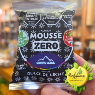ALFAJOR MOUSSE D. DE LECHE ZERO S//TACC 50 GR. CERRO AZUL
