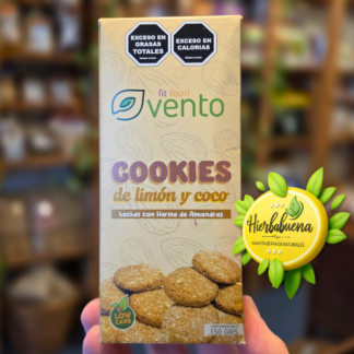 COOKIES DE LIMON Y COCO  C//HAR. ALMENDRAS 150 GR. VENTO
