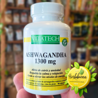 ASHWAGANDHA 1300 MG. 60 CAPSULAS VITATECH