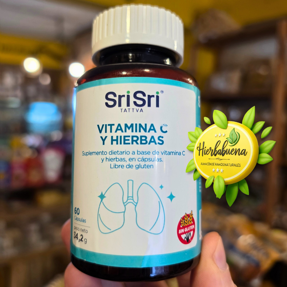 VITAMINA C E HIERBAS 60 CAP. SRI SRI