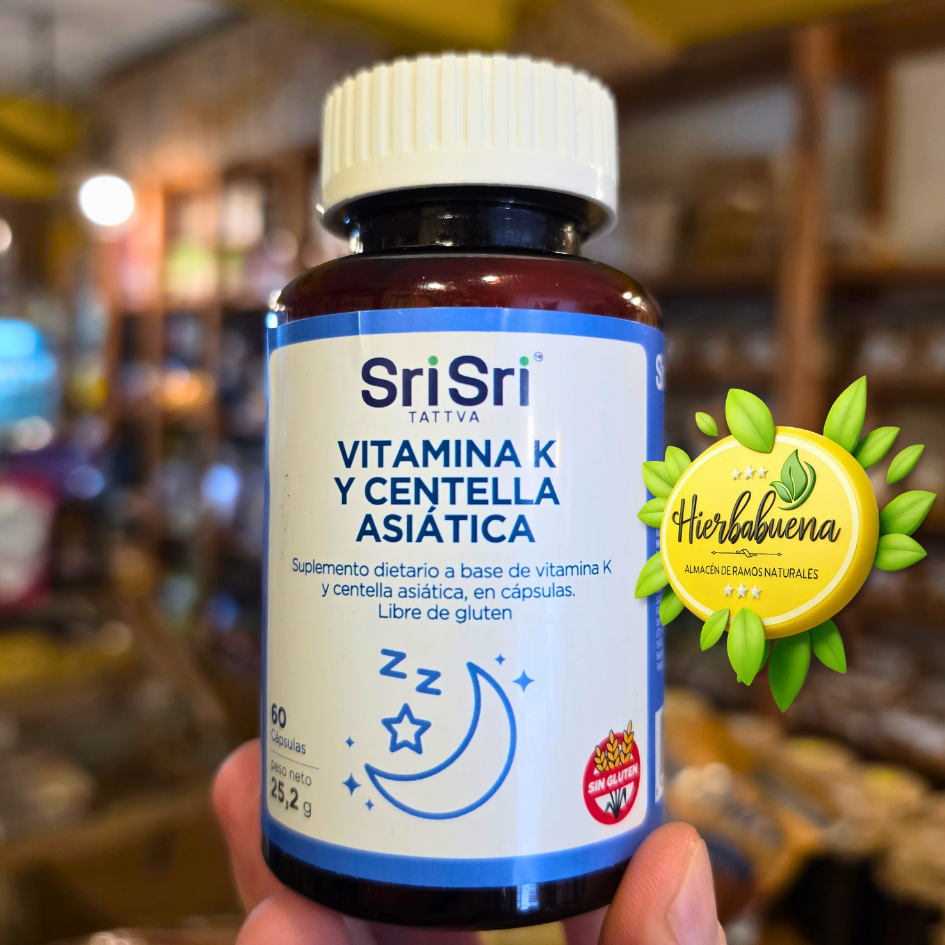 VITAMINA K Y CENTELLA ASIATICA 60 CAP. SRI SRI