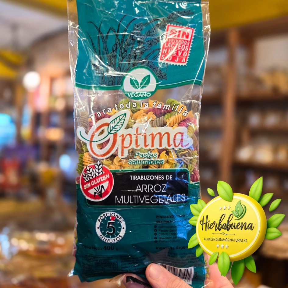 TIRABUZONES DE ARROZ MULTIVEGETALES VEGANOS 400 GR. OPTIMA