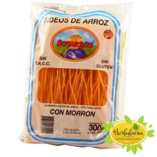 FIDEOS DE ARROZ CON MORRON 300 GR. SOYARROZ