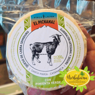 QUESO DE CABRA C//PIMIENTA VERDE 210 GR. EL PICHANAL
