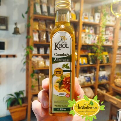 ACEITE DE CANOLA & ALBAHACA 250 CC. KROL