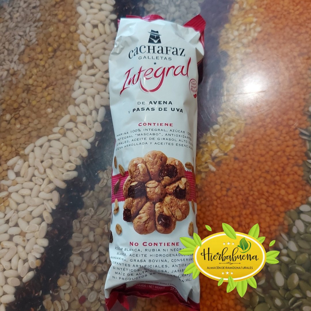 GALLETAS DE AVENA Y PASAS 225 GR. CACHAFAZ